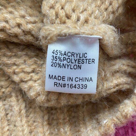 Petal + Pup Pullover Mock Neck Sweater Golden Tan Size S/M - Picture 4 of 7